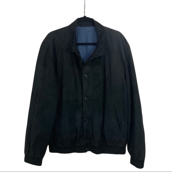 Amaretto Mens Black Microfiber Jacket Size 54/Large - Picture 10 of 10
